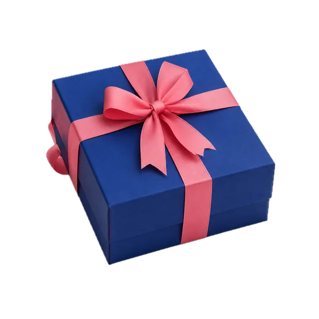 Caja Regalo Cromky con lazo rosa